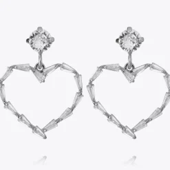 Caroline Svedbom Örhängen-Baguette Heart Earring/Crystal