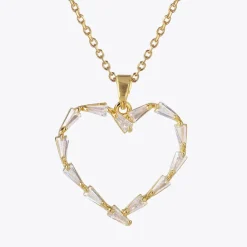 Caroline Svedbom Halsband-Baguette Heart Necklace/Crystal