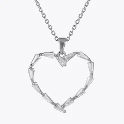 Caroline Svedbom Halsband-Baguette Heart Necklace/Crystal