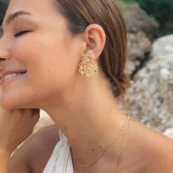 Caroline Svedbom Örhängen-Bohemian Coin Earrings/Rainbow Combo