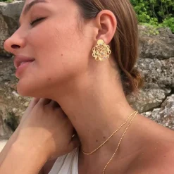 Caroline Svedbom Örhängen-Bohemian Coin Earrings/Rainbow Combo