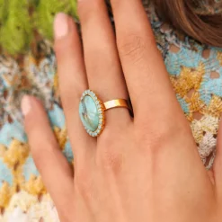 Caroline Svedbom Ringar-Boho Turqouise Ring/Turquoise Matt