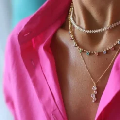 Caroline Svedbom Halsband-Crystal Navette Necklace/Crystal