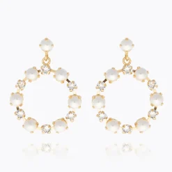 Caroline Svedbom Örhängen-Eternity Pearl Earrings/Pearl + Crystal