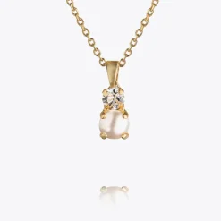 Caroline Svedbom Halsband-Girls Love Pearl Necklace/Pearl + Crystal (Children Size)