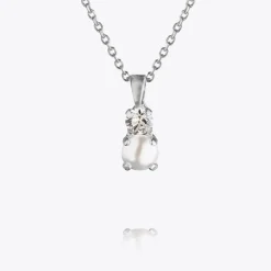 Caroline Svedbom Halsband-Girls Love Pearl Necklace/Pearl + Crystal (Children Size)