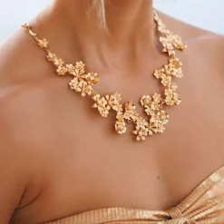 Caroline Svedbom Halsband-Laurel Necklace/Crystal