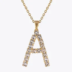 Caroline Svedbom Halsband-Letter Necklace A/Crystal