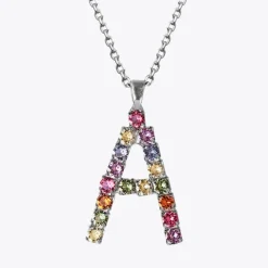 Caroline Svedbom Halsband-Letter Necklace A/Rainbow Combo