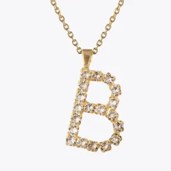 Caroline Svedbom Halsband-Letter Necklace B/Crystal