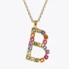 Caroline Svedbom Halsband-Letter Necklace B/Rainbow Combo