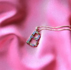 Caroline Svedbom Halsband-Letter Necklace B/Rainbow Combo