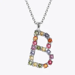 Caroline Svedbom Halsband-Letter Necklace B/Rainbow Combo