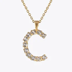 Caroline Svedbom Halsband-Letter Necklace C/Crystal