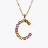 Caroline Svedbom Halsband-Letter Necklace C/Rainbow Combo