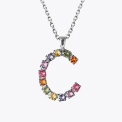 Caroline Svedbom Halsband-Letter Necklace C/Rainbow Combo