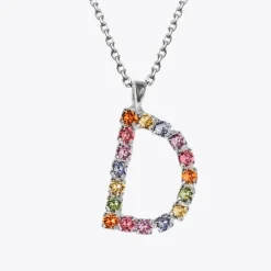Caroline Svedbom Halsband-Letter Necklace D/Rainbow Combo