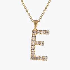 Caroline Svedbom Halsband-Letter Necklace E/Crystal