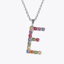 Caroline Svedbom Halsband-Letter Necklace E/Rainbow Combo