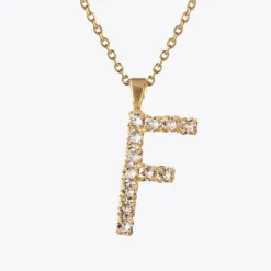 Caroline Svedbom Halsband-Letter Necklace F/Crystal