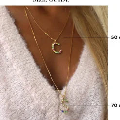 Caroline Svedbom Halsband-Letter Necklace F/Rainbow Combo