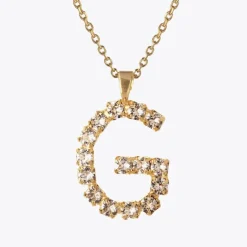 Caroline Svedbom Halsband-Letter Necklace G/Crystal