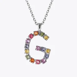 Caroline Svedbom Halsband-Letter Necklace G/Rainbow Combo