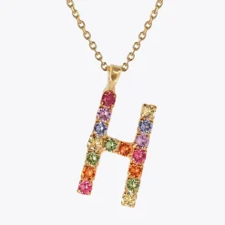 Caroline Svedbom Halsband-Letter Necklace H/Rainbow Combo