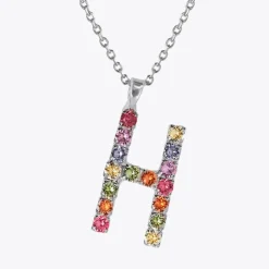 Caroline Svedbom Halsband-Letter Necklace H/Rainbow Combo