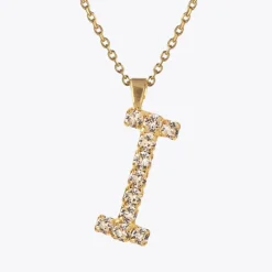 Caroline Svedbom Halsband-Letter Necklace I/Crystal