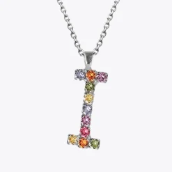 Caroline Svedbom Halsband-Letter Necklace I/Rainbow Combo