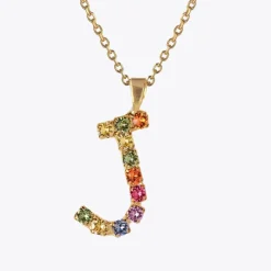 Caroline Svedbom Halsband-Letter Necklace J/Rainbow Combo