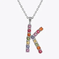 Caroline Svedbom Halsband-Letter Necklace K/Rainbow Combo