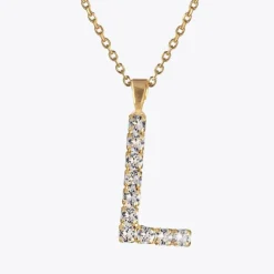 Caroline Svedbom Halsband-Letter Necklace L/Crystal