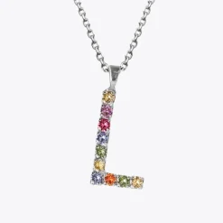 Caroline Svedbom Halsband-Letter Necklace L/Rainbow Combo