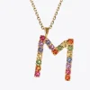 Caroline Svedbom Halsband-Letter Necklace M/Rainbow Combo