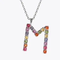 Caroline Svedbom Halsband-Letter Necklace M/Rainbow Combo