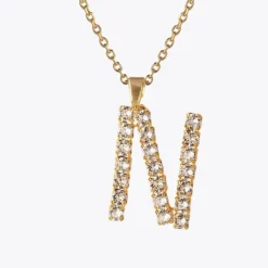 Caroline Svedbom Halsband-Letter Necklace N/Crystal