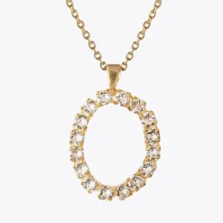 Caroline Svedbom Halsband-Letter Necklace O/Crystal
