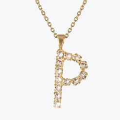 Caroline Svedbom Halsband-Letter Necklace P/Crystal
