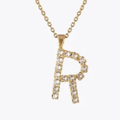Caroline Svedbom Halsband-Letter Necklace R/Crystal