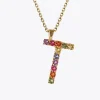 Caroline Svedbom Halsband-Letter Necklace T/Rainbow Combo