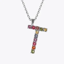 Caroline Svedbom Halsband-Letter Necklace T/Rainbow Combo