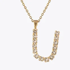 Caroline Svedbom Halsband-Letter Necklace U/Crystal