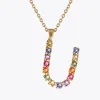 Caroline Svedbom Halsband-Letter Necklace U/Rainbow Combo