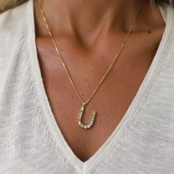 Caroline Svedbom Halsband-Letter Necklace U/Rainbow Combo