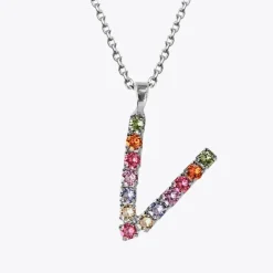 Caroline Svedbom Halsband-Letter Necklace V/Rainbow Combo
