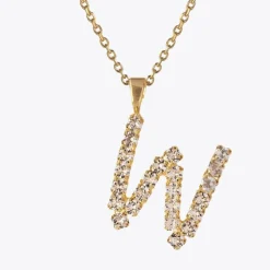 Caroline Svedbom Halsband-Letter Necklace W/Crystal