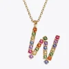 Caroline Svedbom Halsband-Letter Necklace W/Rainbow Combo