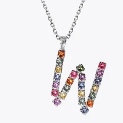 Caroline Svedbom Halsband-Letter Necklace W/Rainbow Combo